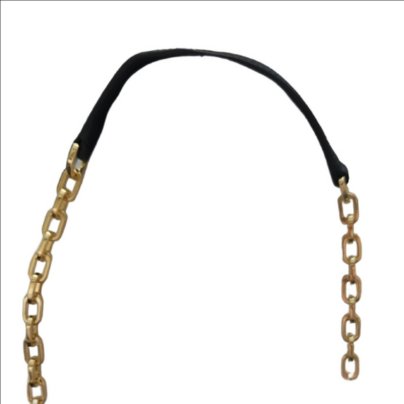 Tory Burch Black and Gold Crossbody Bag with Chain Details Card Slots!!! Chic. - Picture 6 of 14
